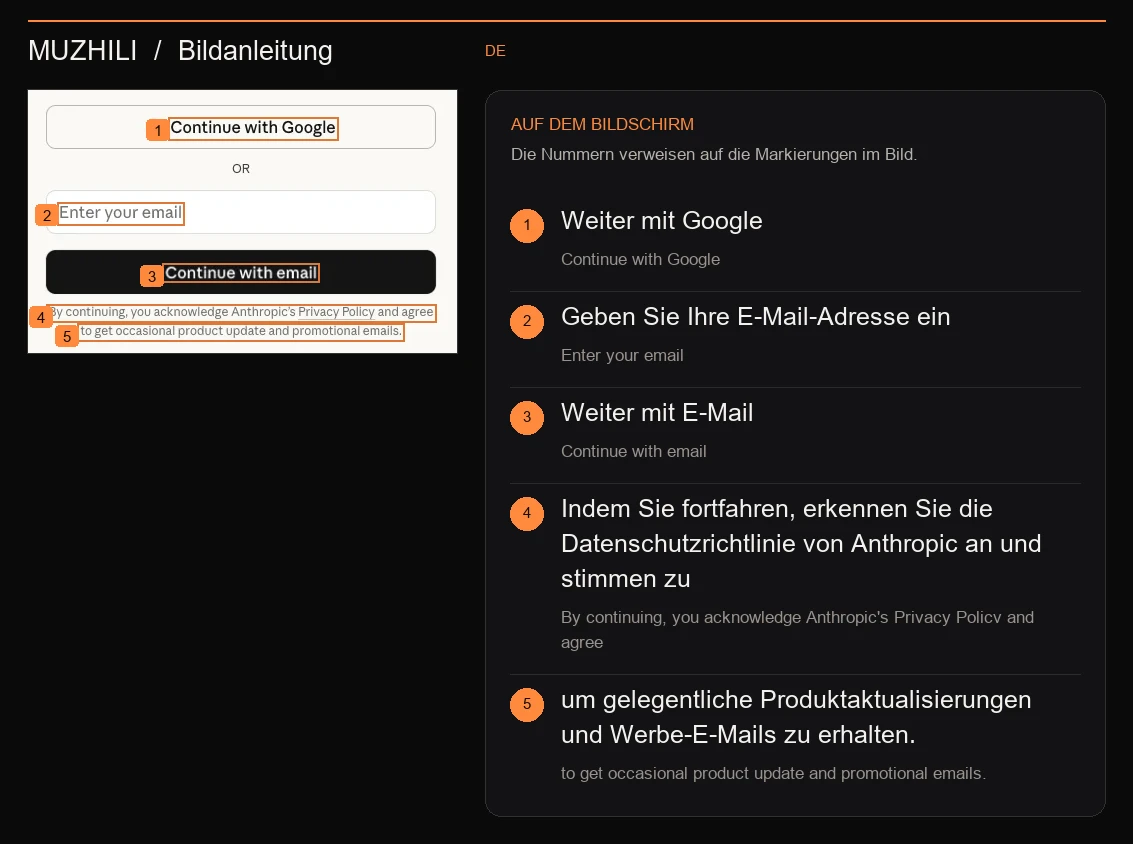 Suchen Sie nach zwei offiziellen Anmeldemethoden