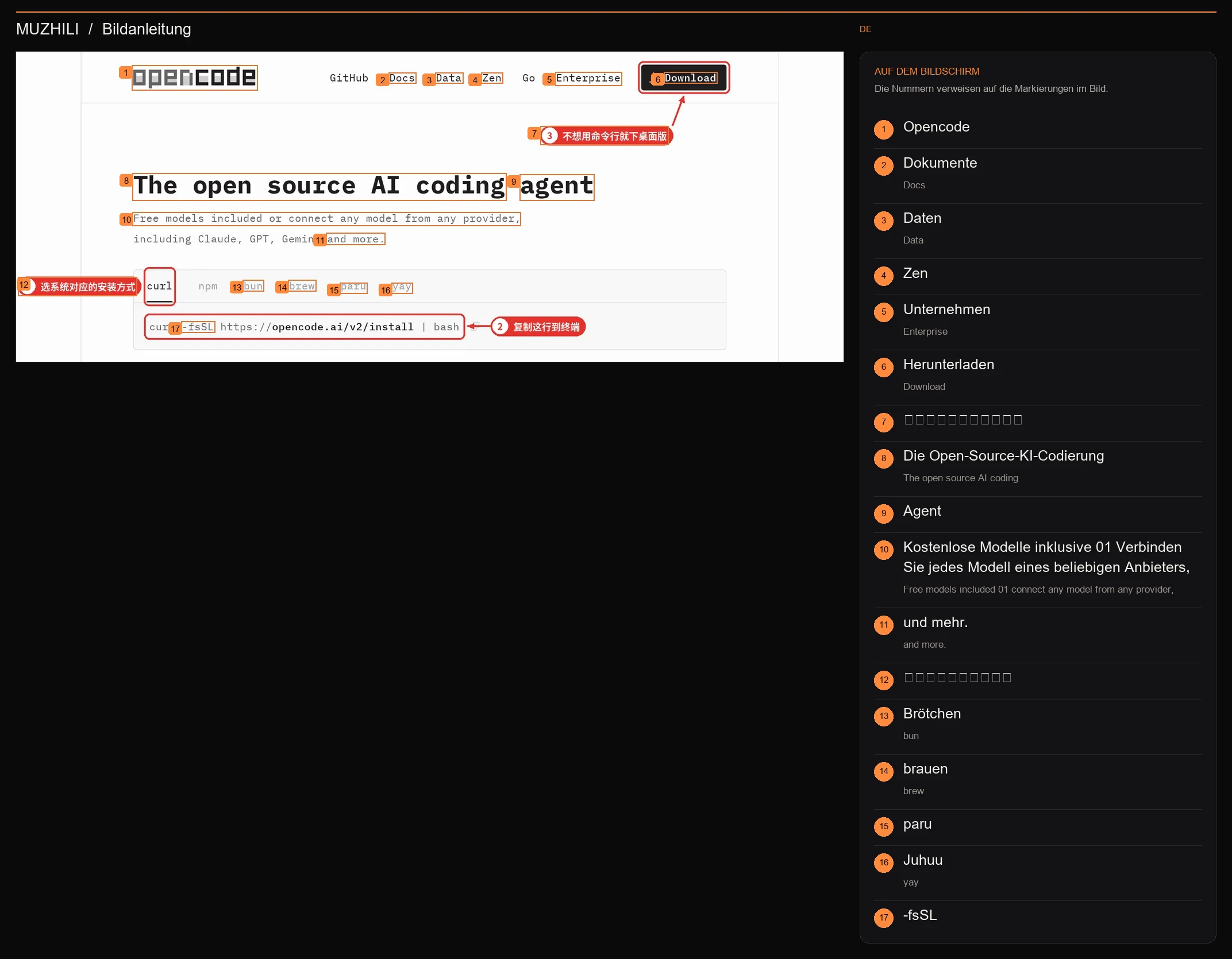 Abbildung 1: Startseite der offiziellen OpenCode-Website