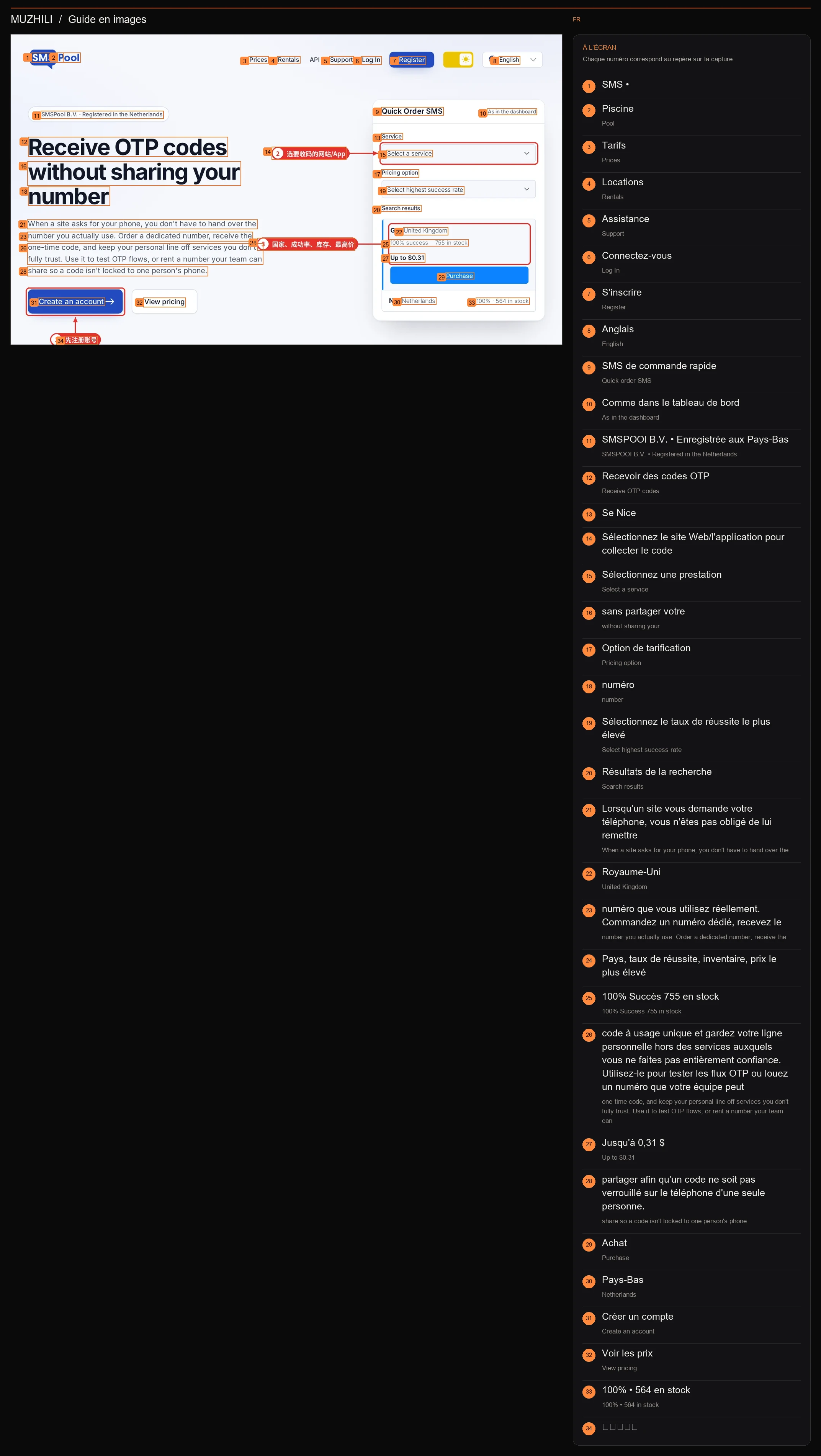 Figure 1 : page d'accueil du site officiel de SMSPool