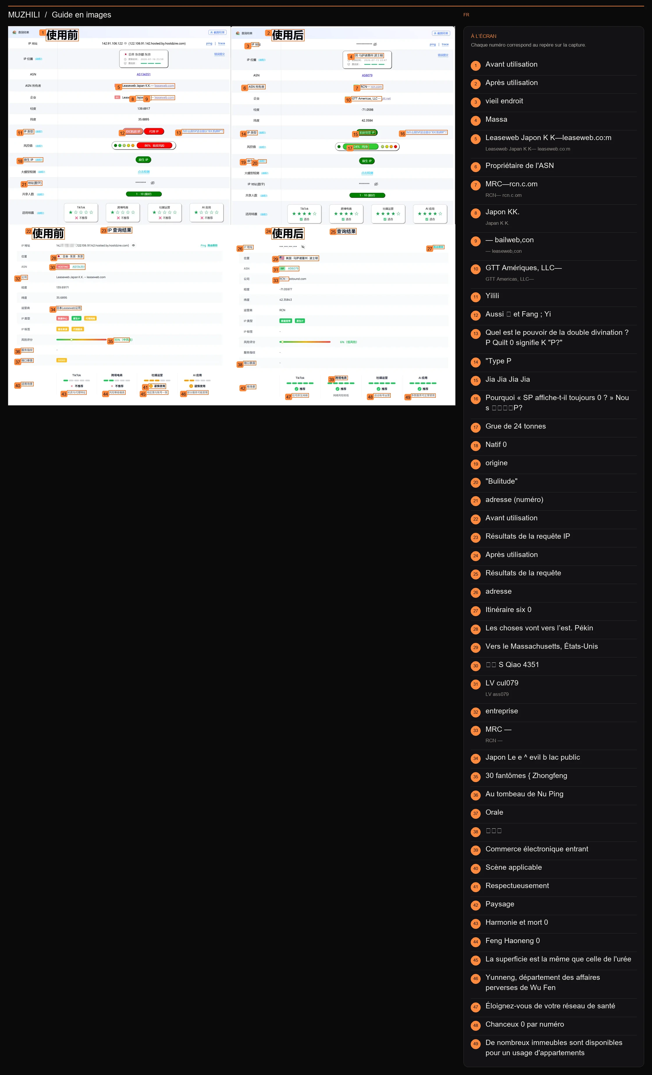Comparaison complète des tests avant et après la configuration du haut débit domestique, affichage des annotations de fonctionnement et des informations de mesure réelles