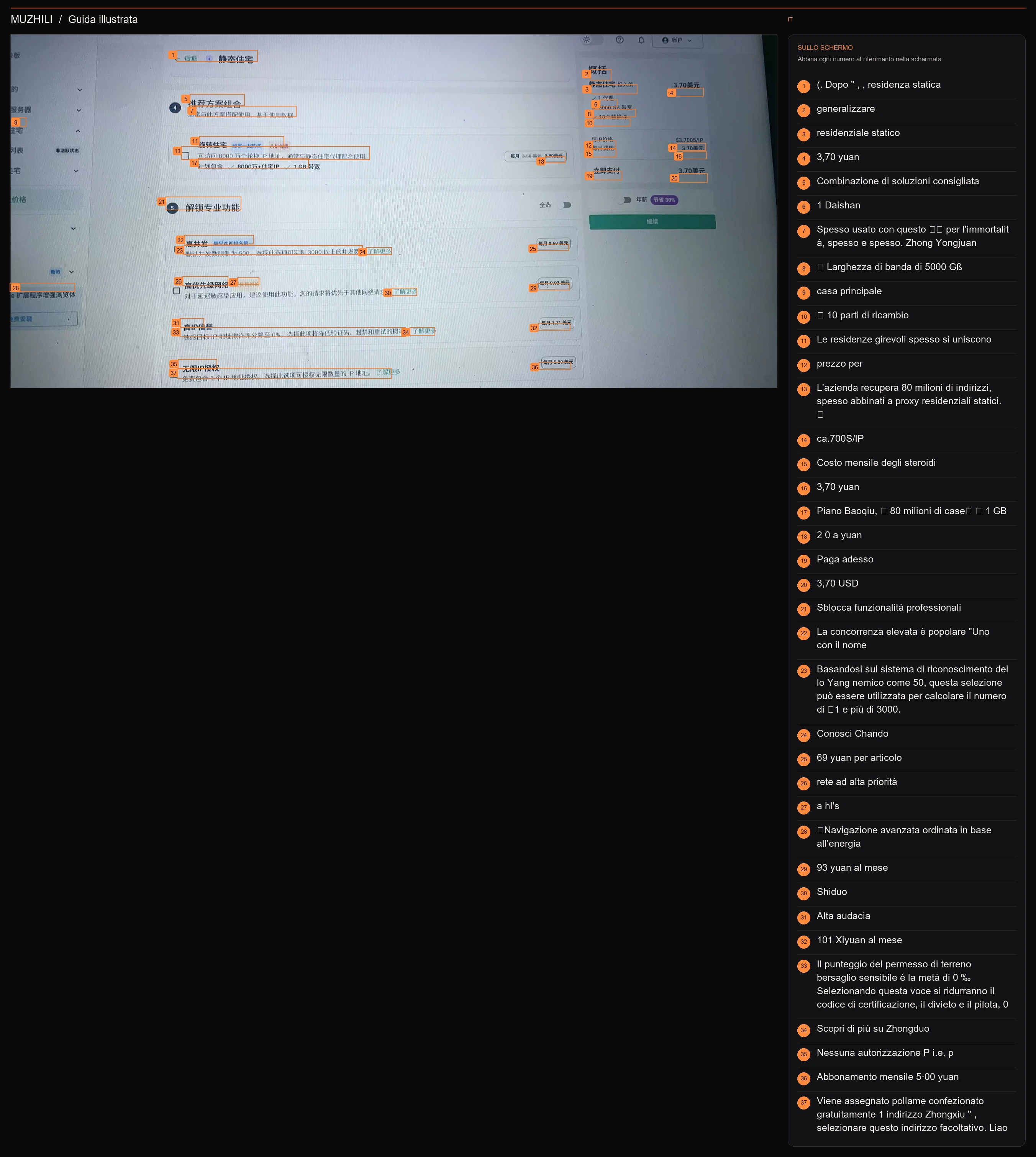 Controlla se necessario per sbloccare le funzioni professionali e visualizzare le annotazioni operative e le informazioni sulla misurazione effettiva.