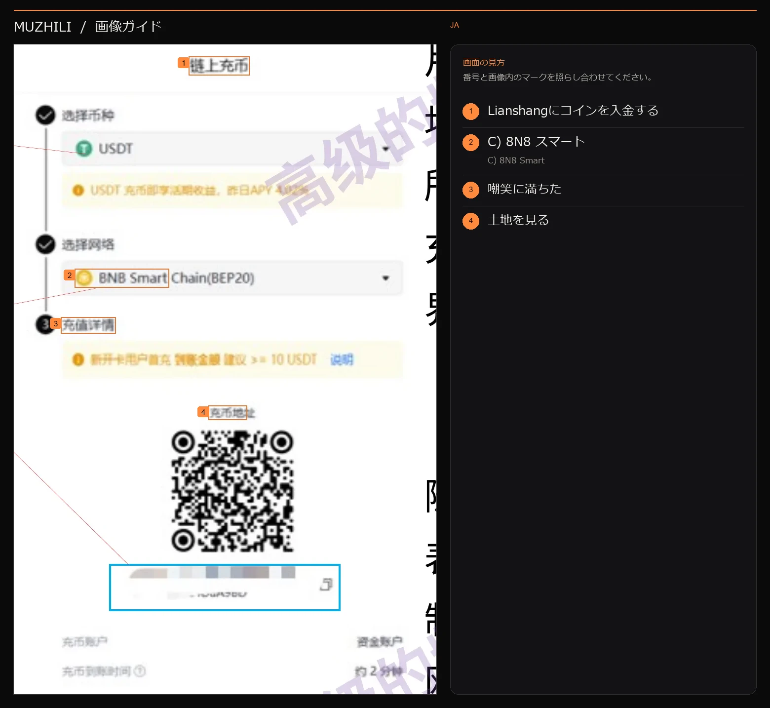 カード開設ウェブサイトのインターフェース