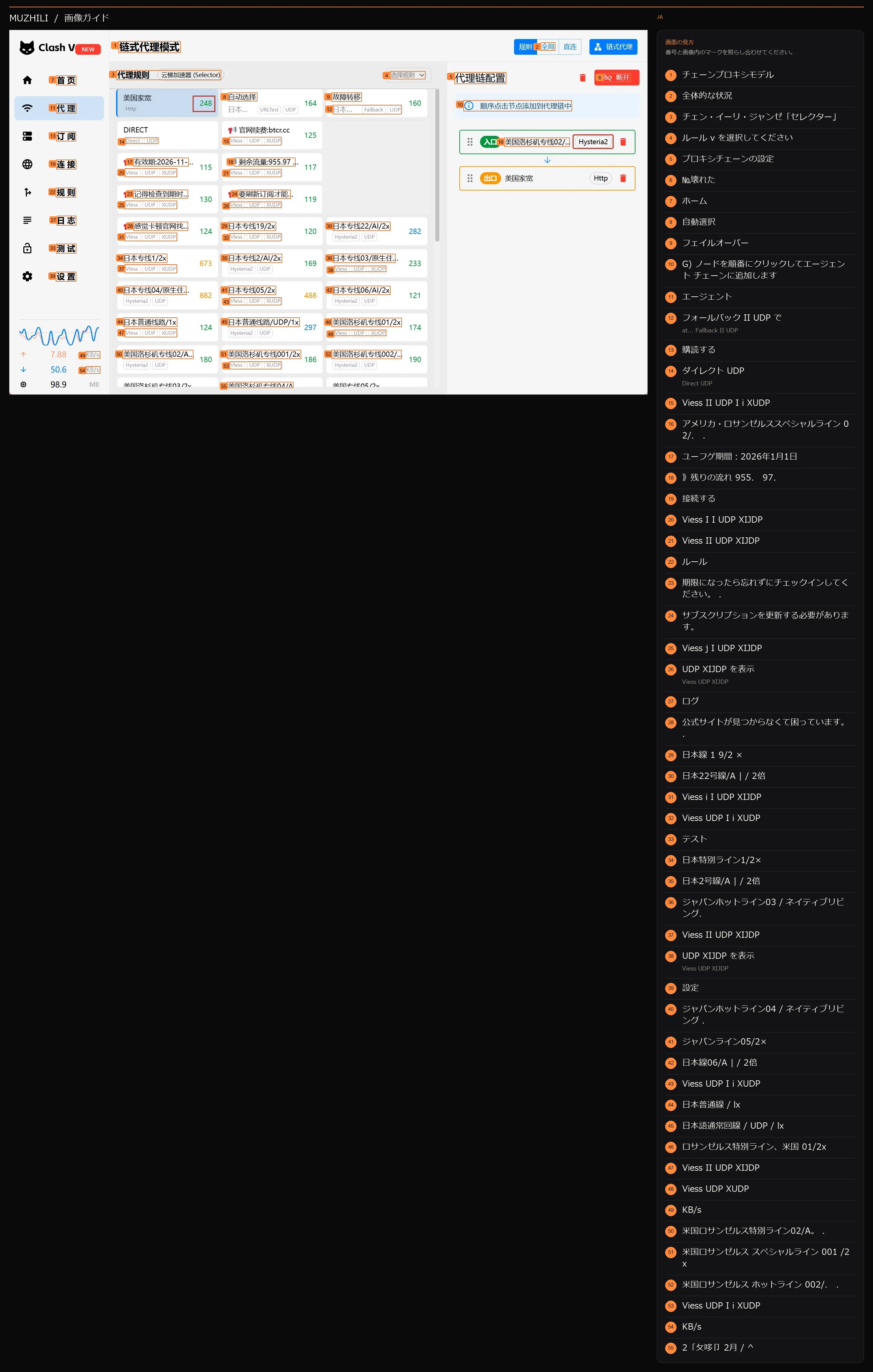 Hysteria2 入口と住宅出口 · 248ms 実測、操作注釈と実測情報を表示
